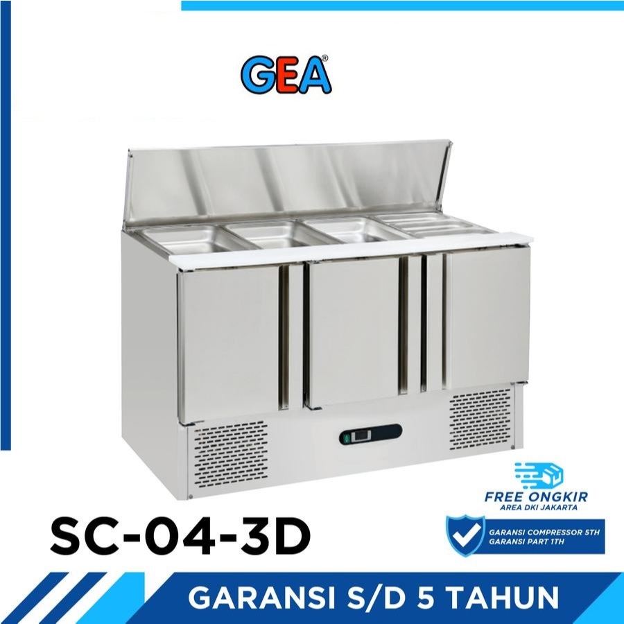 GEA SC-04-3D S/S UNDER COUNTER CHILLER FOR SALADS & PIZZA SC-04-3D