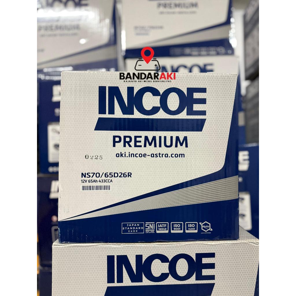 AKI INCOE NS70 ( R / L )  65 AMPER JAMINAN 100% ORIGINAL