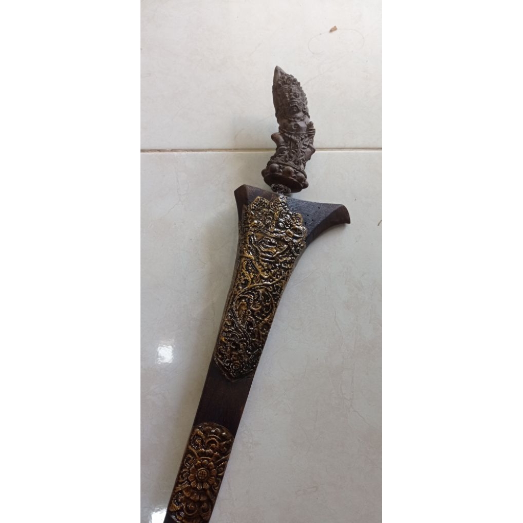 warangka keris untuk bilah 40-45cm udah lubang handel kayu sawo