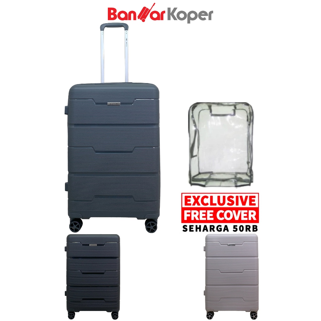 Polo Classic 98040 Koper 26 Inch Hardcase PP Anti Pecah Ringan Kunci TSA Expandable