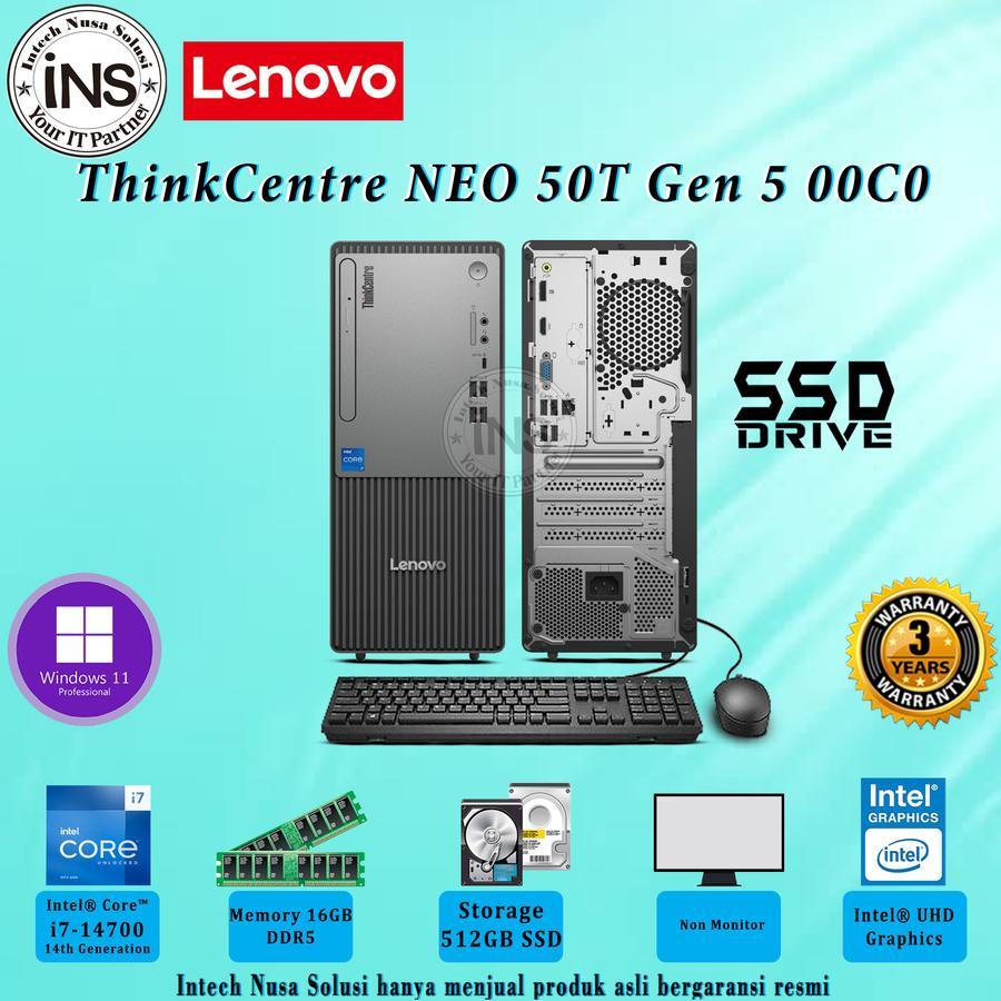 CPU Lenovo ThinkCentre NEO 50T G5 0C00 i7-14700 32GB 1TB SSD+1TB HDD WIN11PRO 3YR
