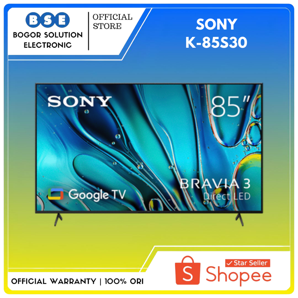 TV Sony Bravia 3 K-85S30 85 Inch Google TV Sony 85S30 4K HDR 85 Inci Sony S30