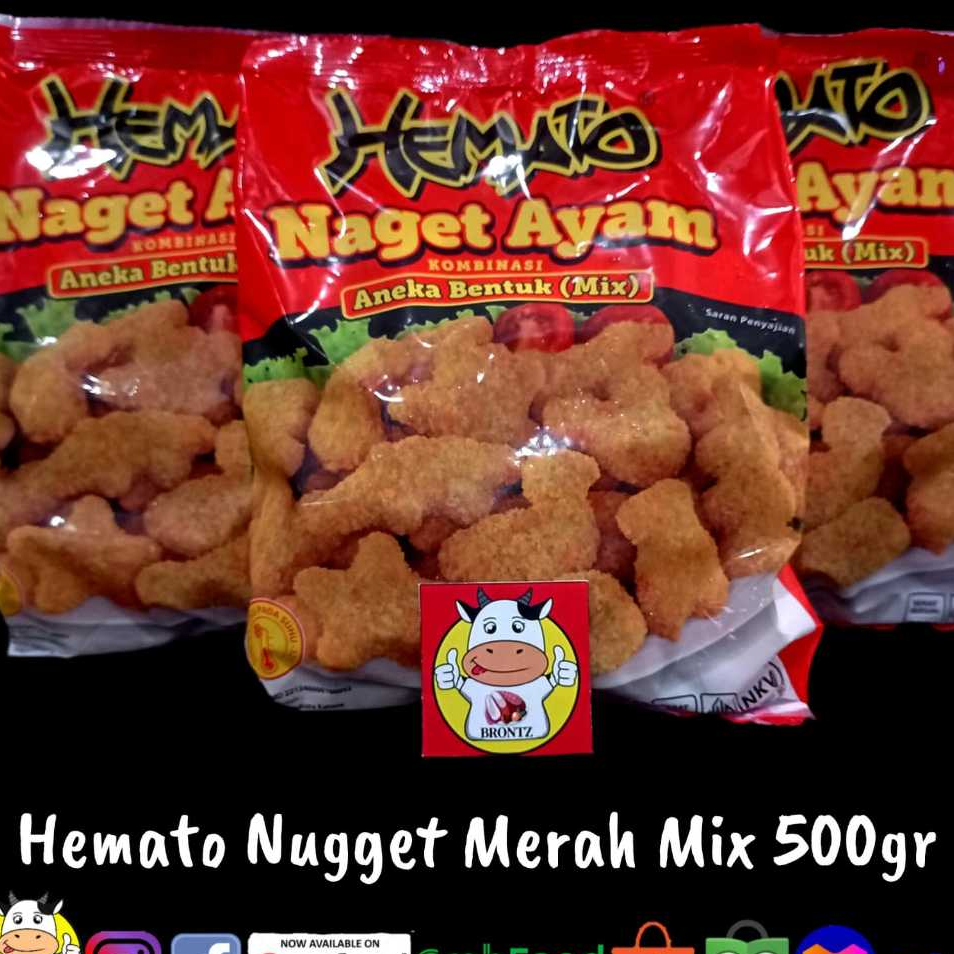 

HEMATO NUGGET AYAM MIX 500GR - FROZEN FOOD - BRONTZ JOGJA
