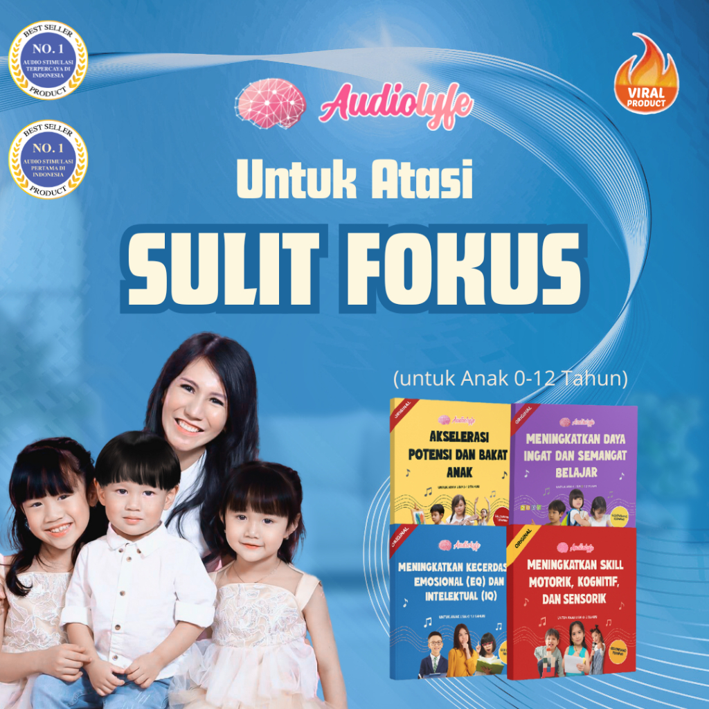 Paket Lengkap Audiolyfe 4 in 1 Untuk Atasi Sulit Fokus Pada Anak