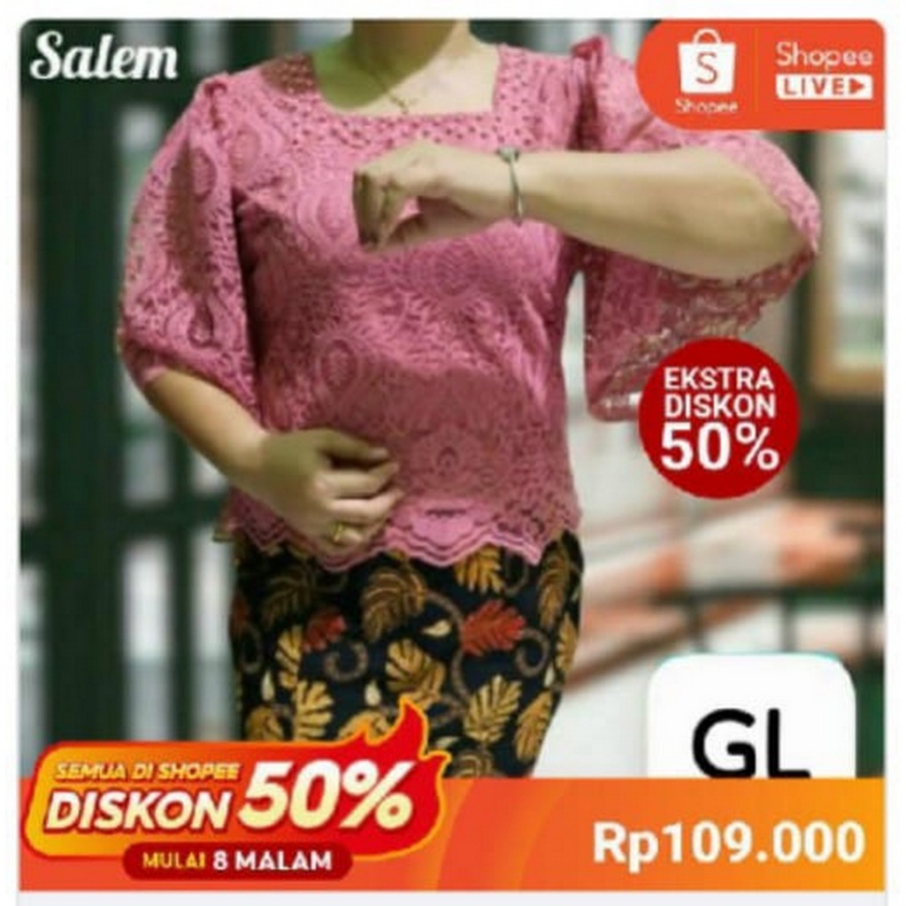 TTS  BLUS BROKAT DEWASA /ATASAN KEBAYA PESTA WANITA KONDANGAN MUTIARA