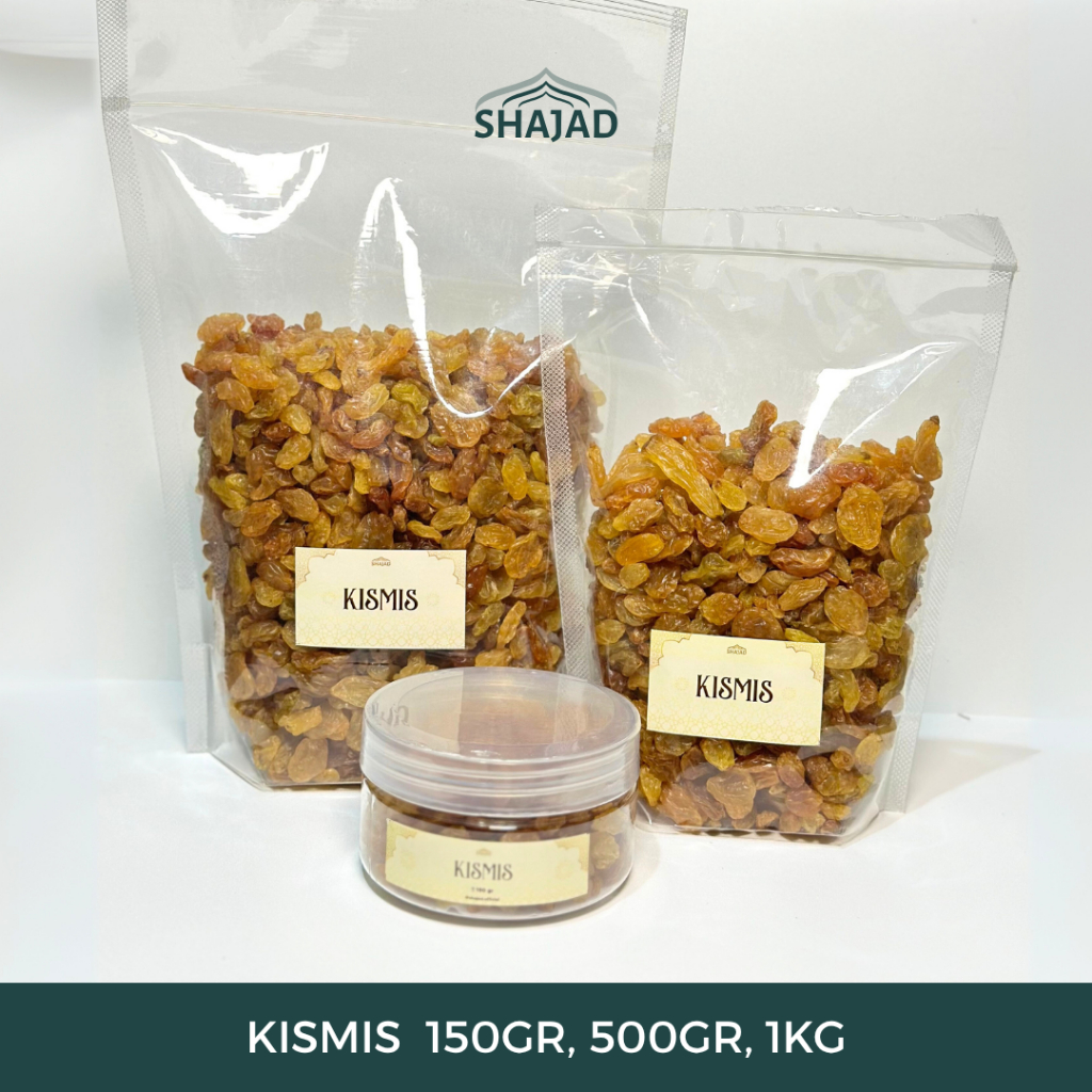 

Kismis Asam Manis Oleh-Oleh Haji dan Umroh Kemasan 1Kg, 500gr, 150gr