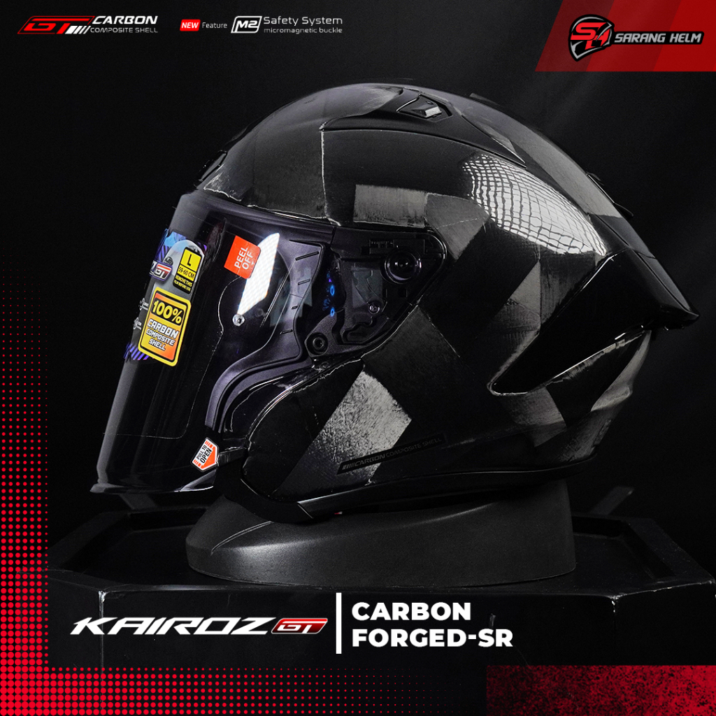 NJS Kairoz GT Carbon Forged SR Gloss/Doff (FREE PINLOCK) - Helm Half Face | Kairoz GT | GT Series | 