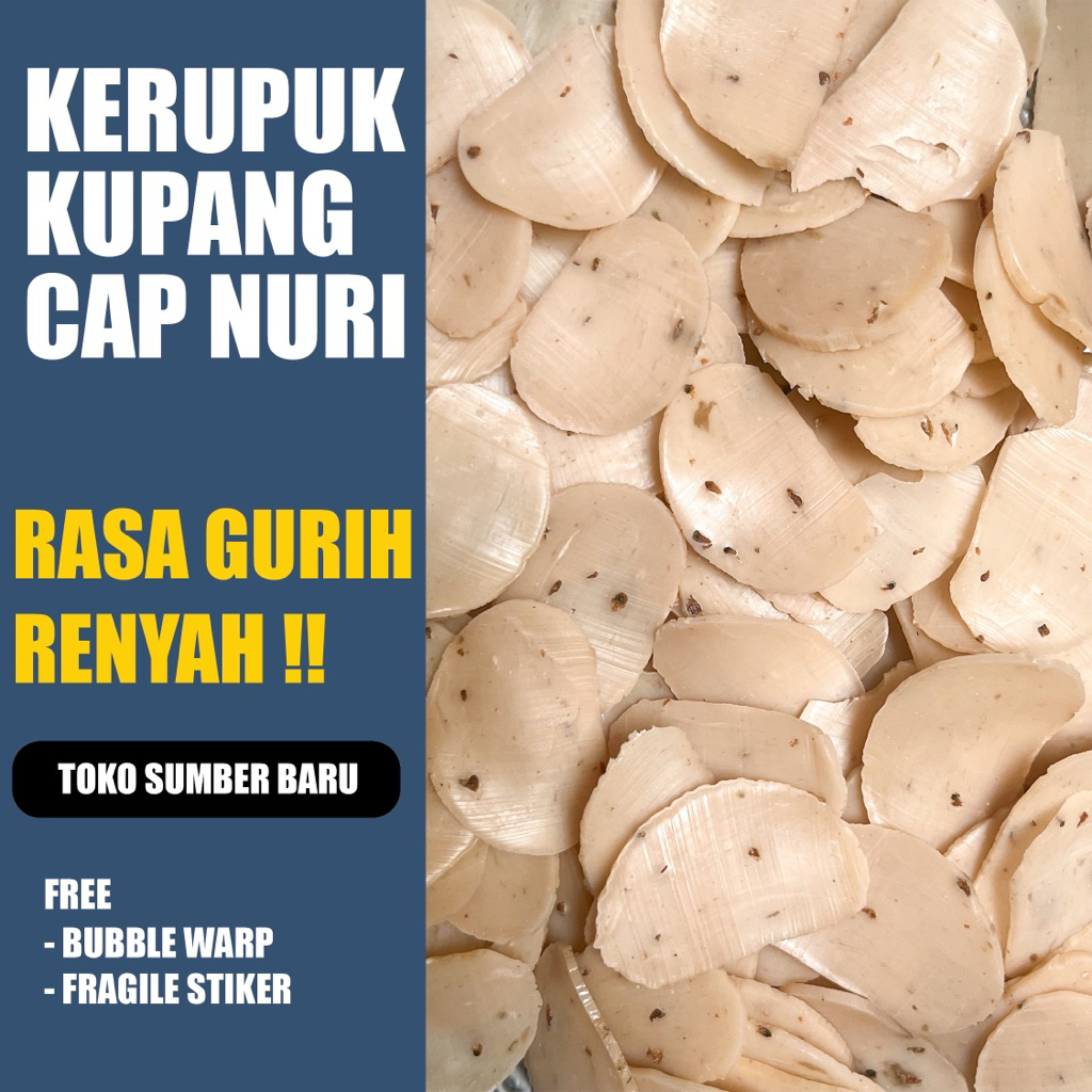 

Kualitas TINGGI !! Kerupuk mentah KUPANG CAP NURI 500gr / 250gr