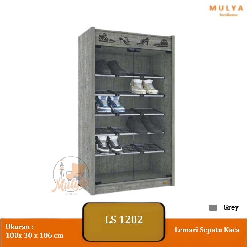 Rak Sepatu/ Lemari Sepatu Kaca - LS 1202
