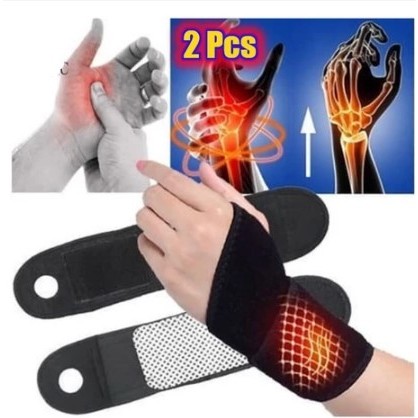 Sabuk Alat Terapi Pergelangan Tangan 2 Pcs Deker Terapi Penghangat Pemanas Pergelangan Tangan Mageti