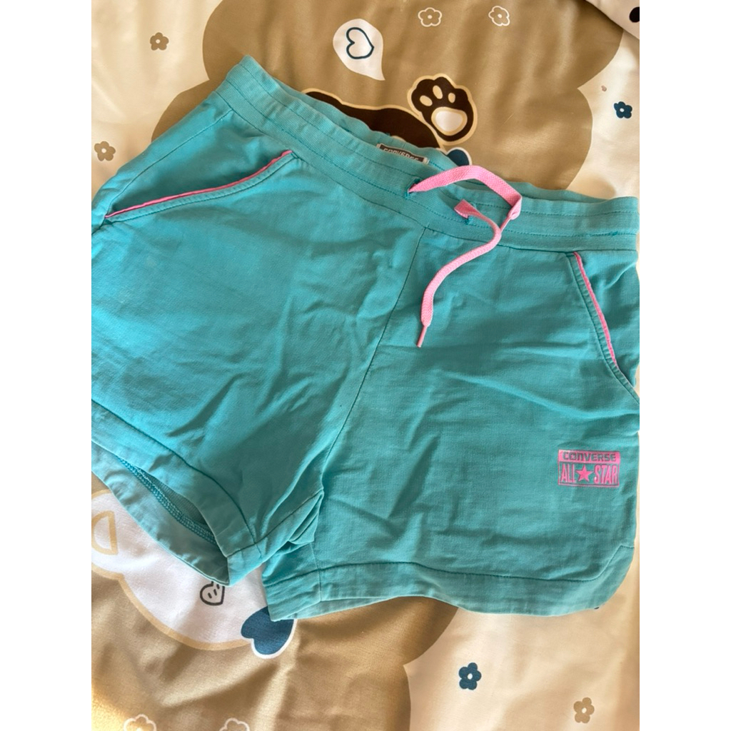 preloved (lp 75cm, pjg 32cm) Celana Converse All Star Hijau Tosca Bekas Training Running Women Lari 