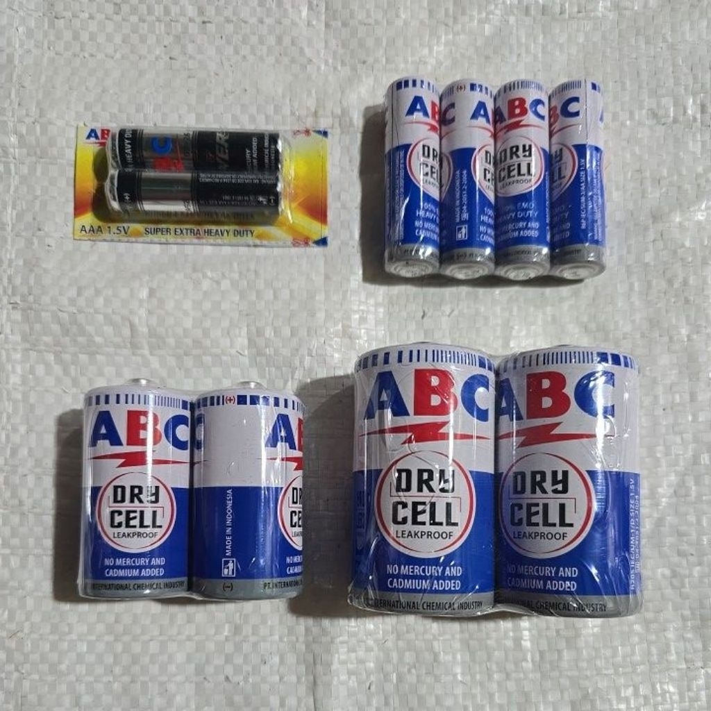 Baterai ABC  Batteri AAA / batrai AA / TANGGUNG / BESAR