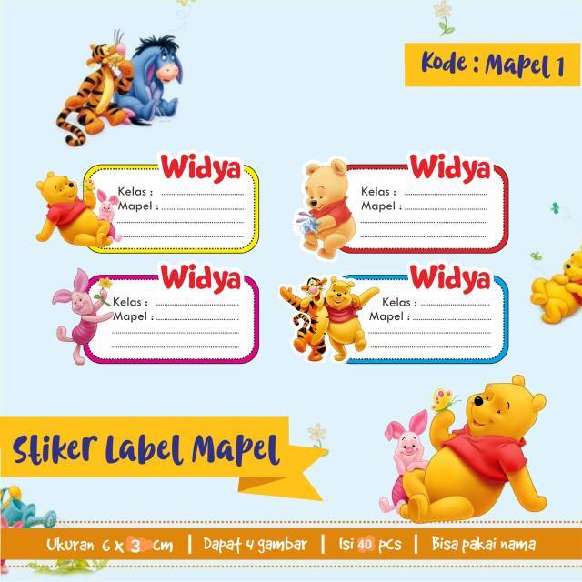 

[40 pcs] Stiker Mata Pelajaran / Stiker Buku / Stiker Mapel