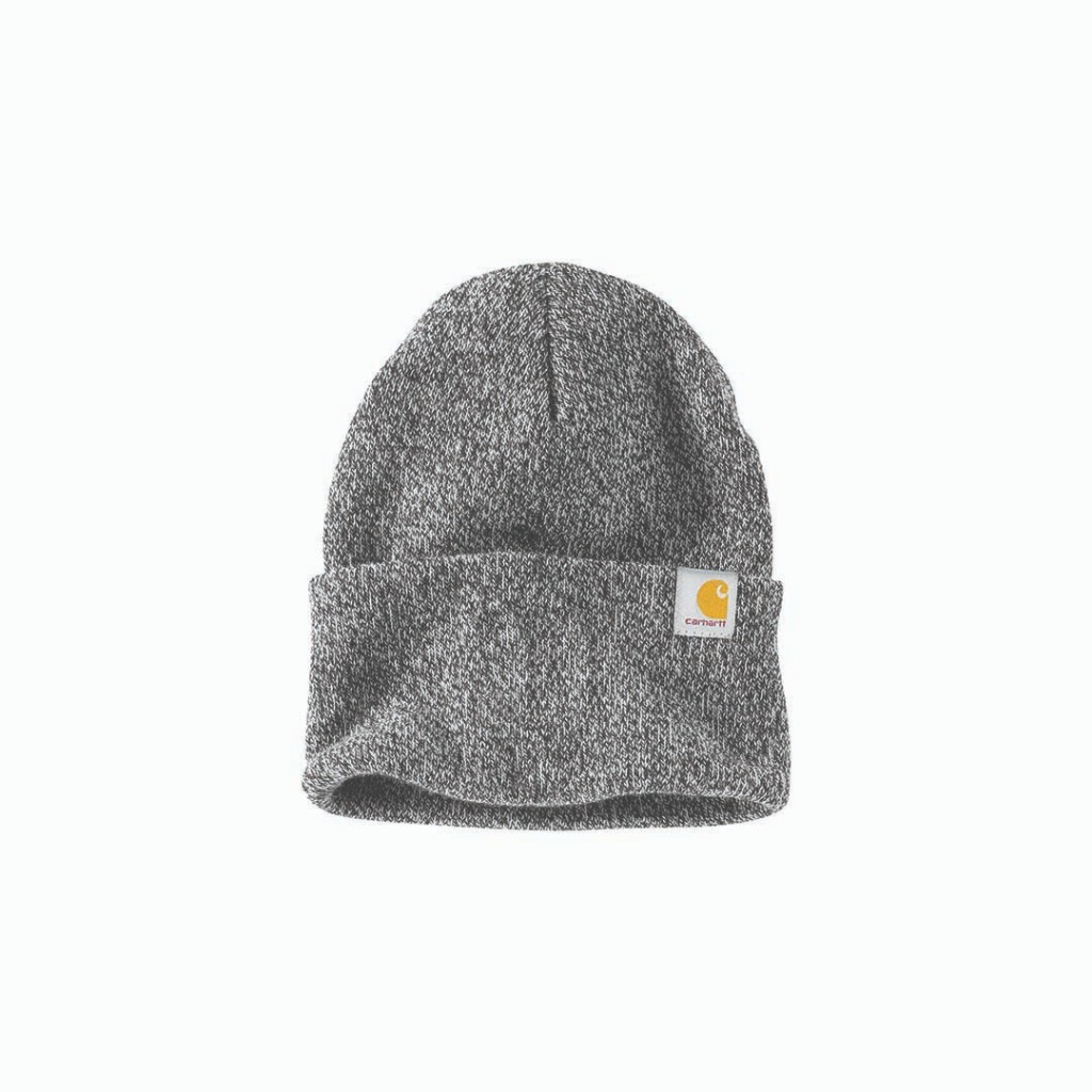 Carhartt 104597 Mens Knit Cuffed Beanie Black White