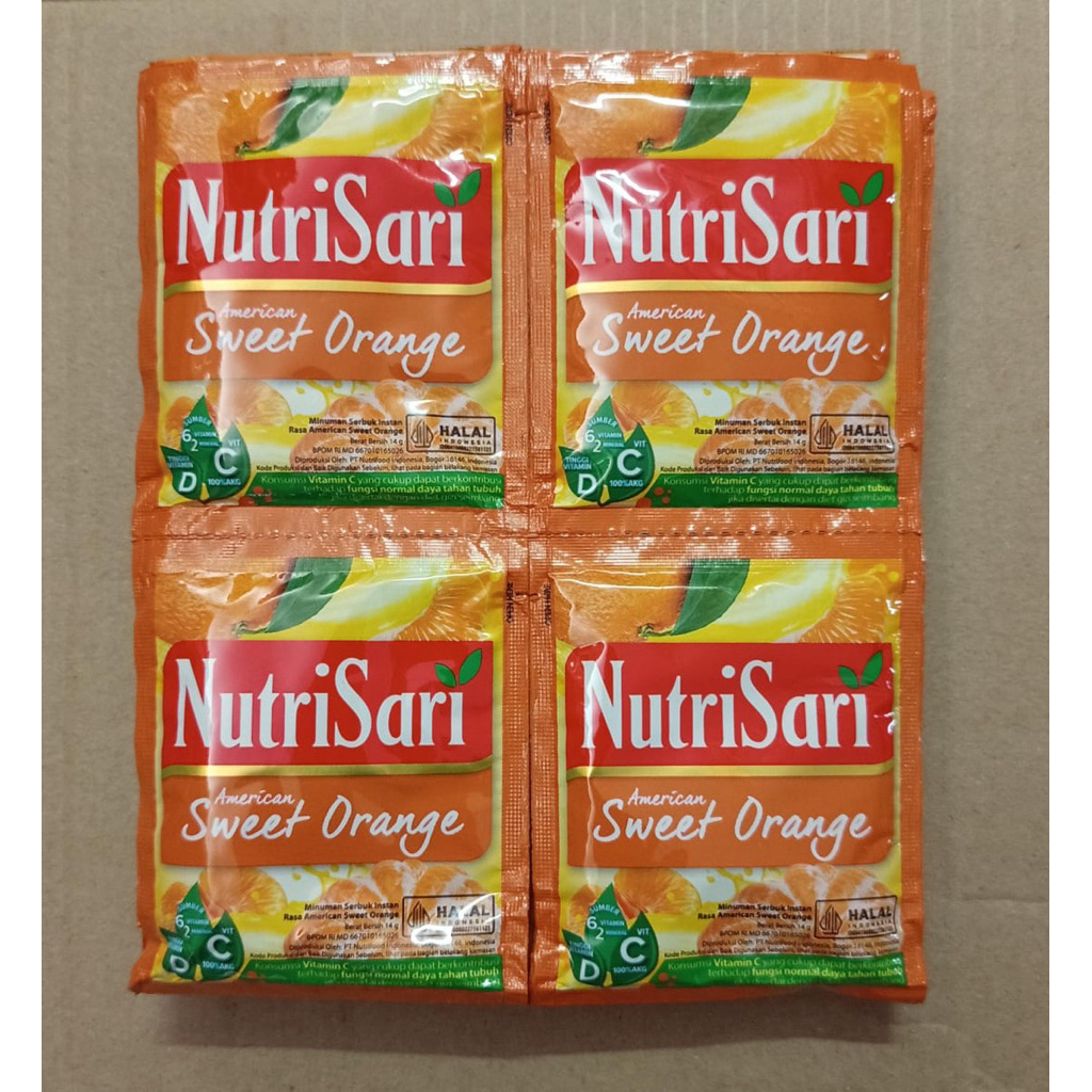 

Nutrisari American Sweet Orange 1 Renceng isi 10 Sachet