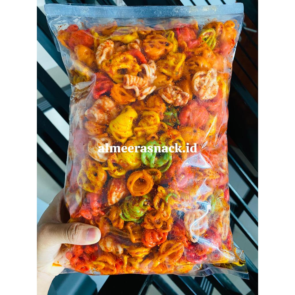 

seblak kerupuk gelung 1kg pedas daun jeruk bumbu melimpah