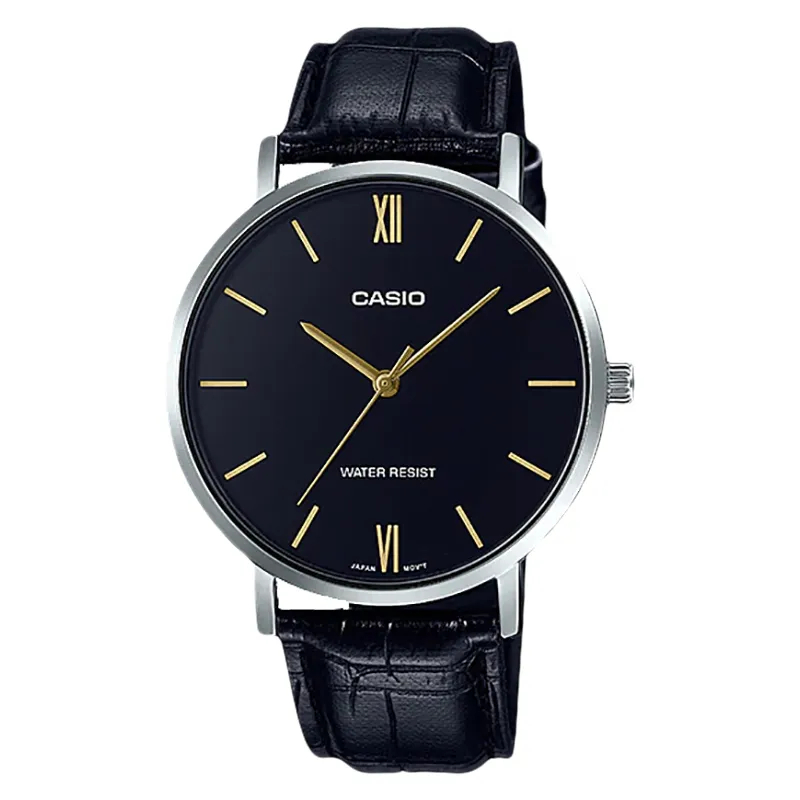 Jam Tangan Pria Tali Kulit Casio CS MTP-VT01L-1BUDF