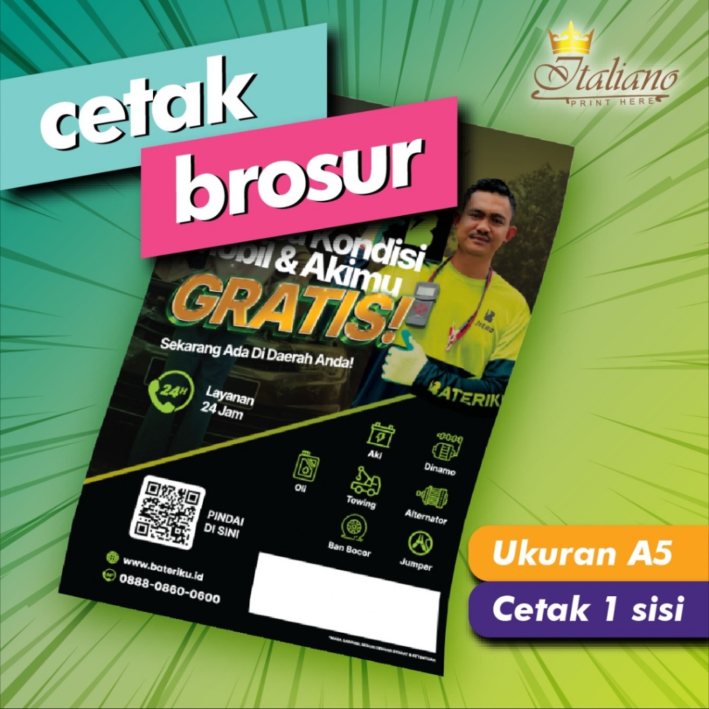

Cetak Brosur A5 Matepaper 120-150gr