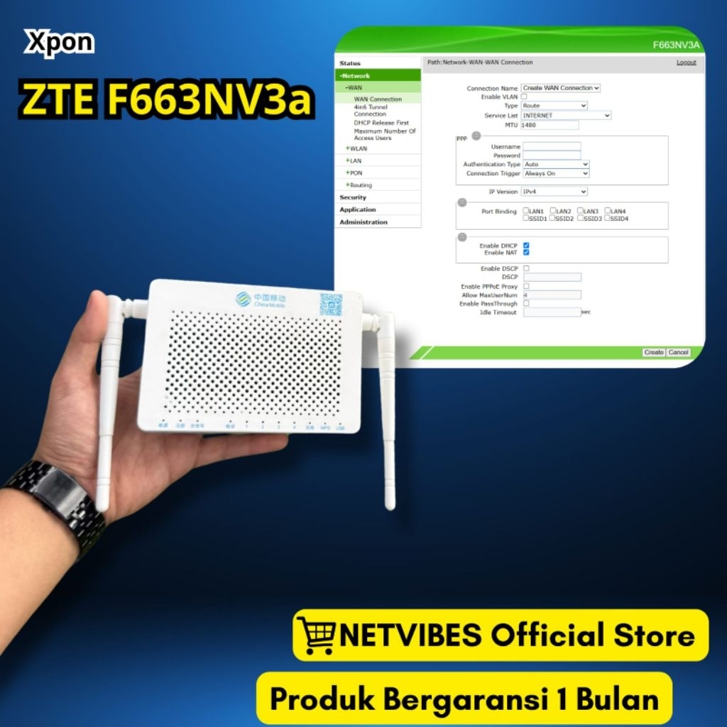 ZTE f663nv3a XPON USED OMCI ( ORI )