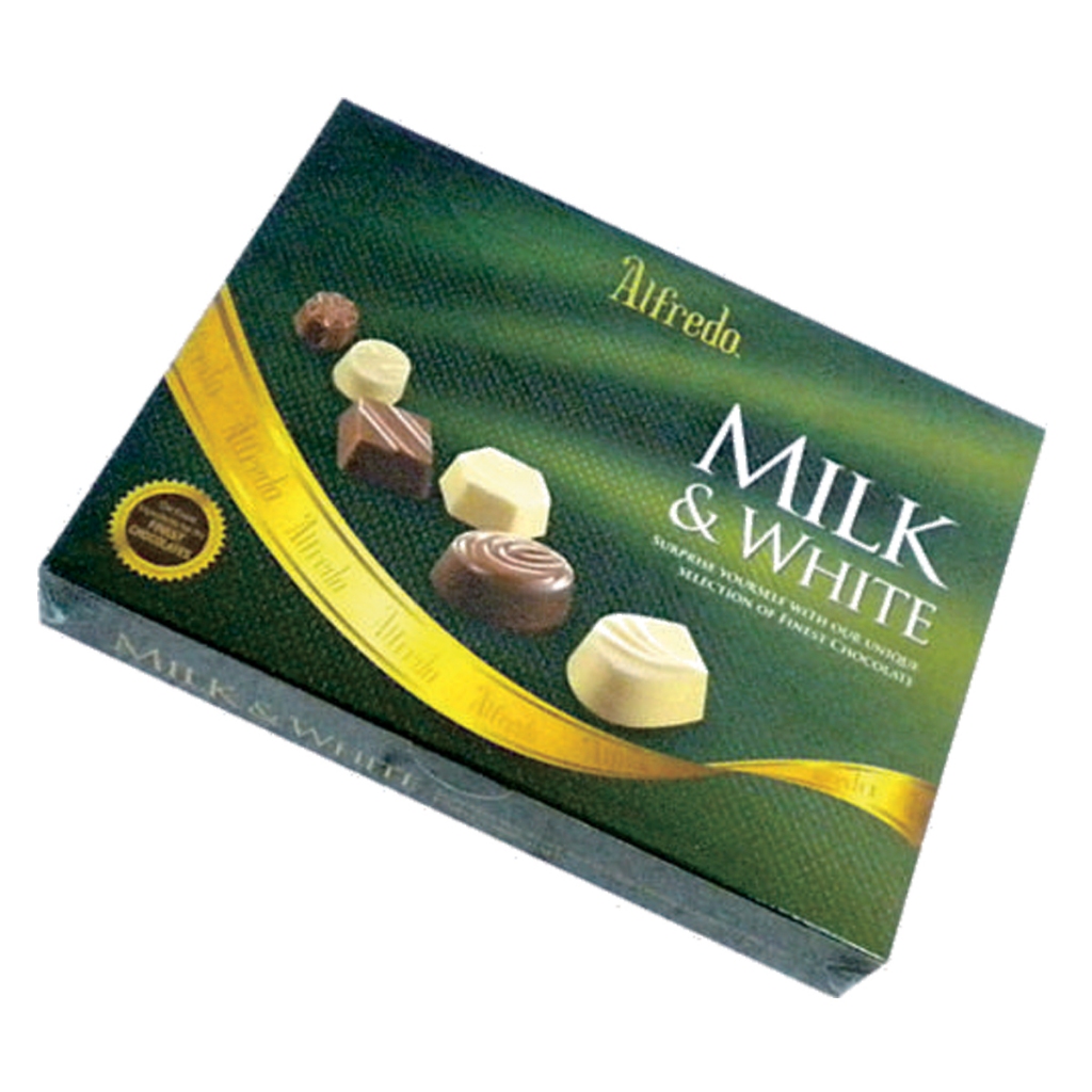 

Alfredo Chocolate 110gr Milk & Milk White