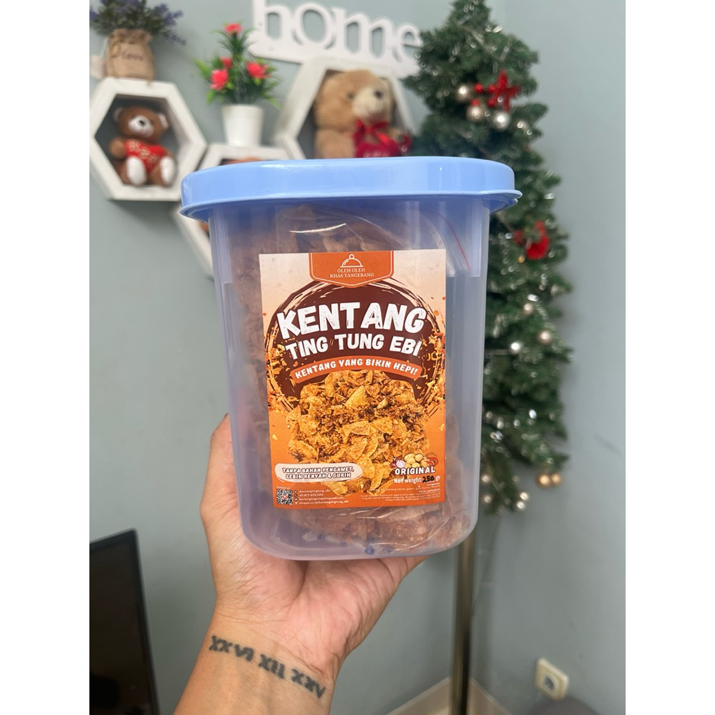 

KentangTingTung Ebi Keripik Kentang Premium Ebi 250gram FREE REUSABLE TOPLES