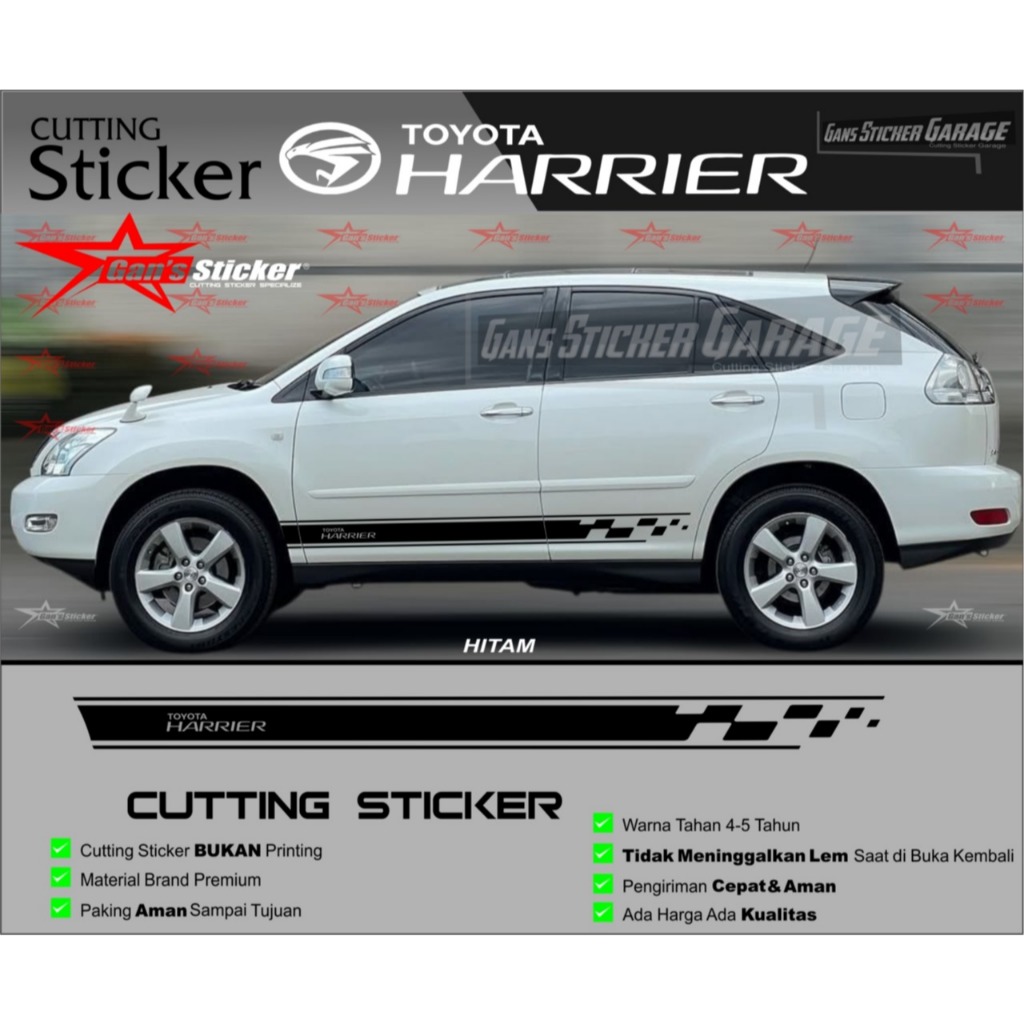 Sticker Side Toyota Harrier Accessories Mobil Toyota Harrier