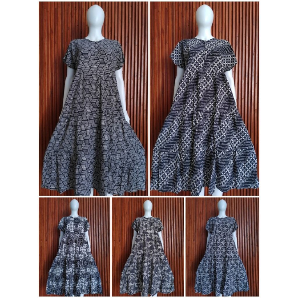 Daster Batik Susun #012 Daster Busui Susun Rampel Printing Rayon Adem Tebal