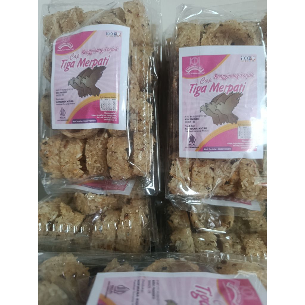 

Krupuk Rengginang Lorjuk Cap Tiga merpati 250gr- Krupuk mentah Madura