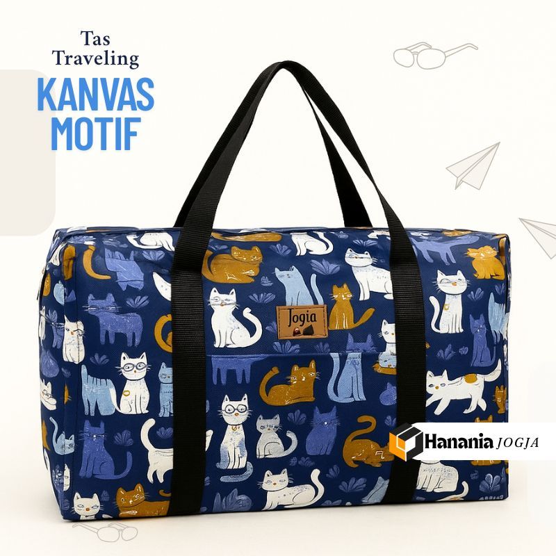 Tas Travel Jumbo Kanvas Wanita Pria | Tas Baju Mudik | Koper Duffle Bag Fashionable