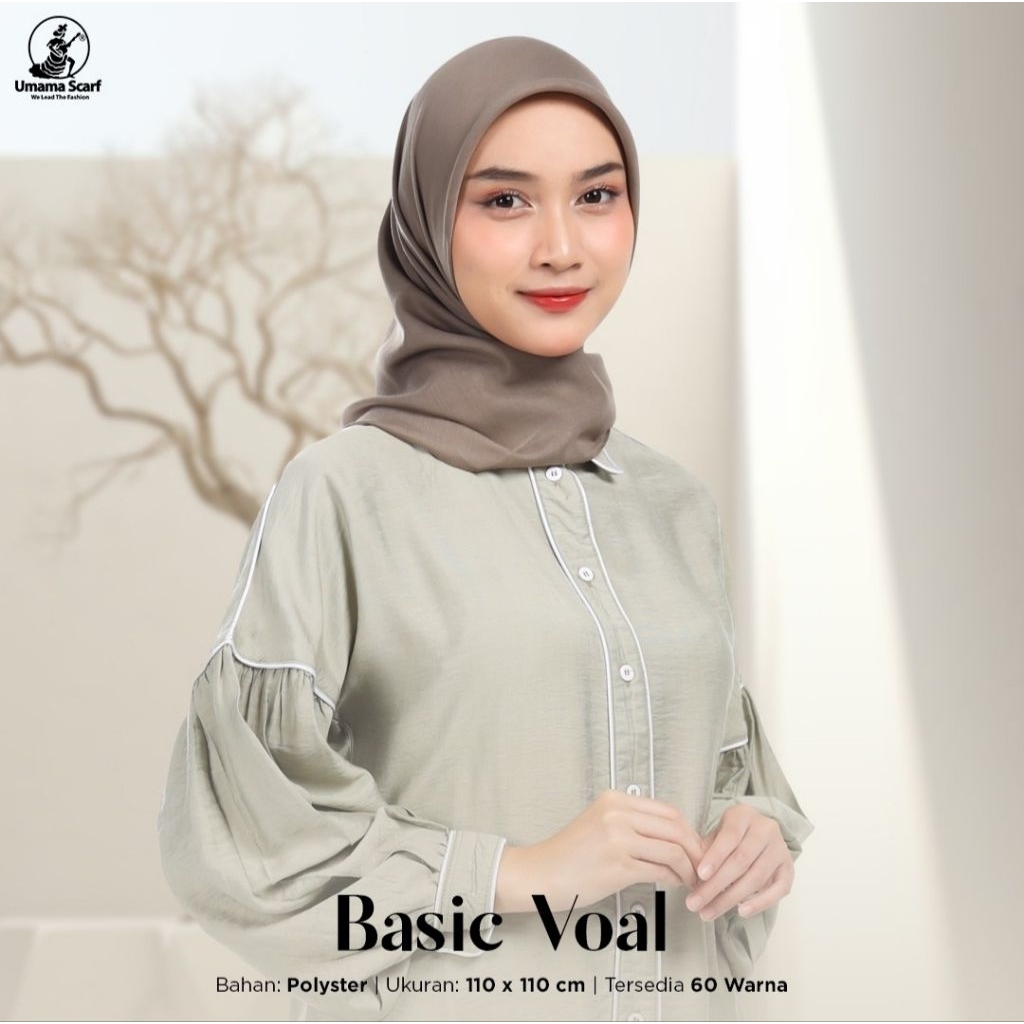 Segi Empat Umama Basic Voal Metal Logo/ Umama Basic Voal