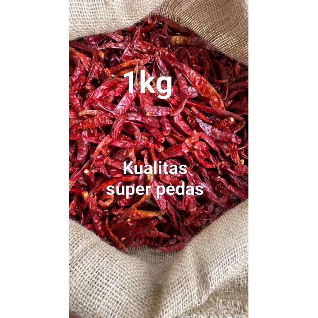 

Cabe Rawit Kering Teja 1kg Tanpa Tangkai kualitas super pedas