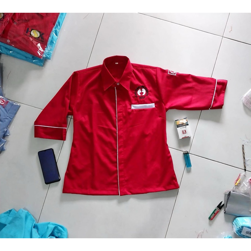 BAJU SERAGAM PABRIK DCP QC WANITA LENGAN PANJANG seragam pabrik garment baju kerja baju seragam pabr