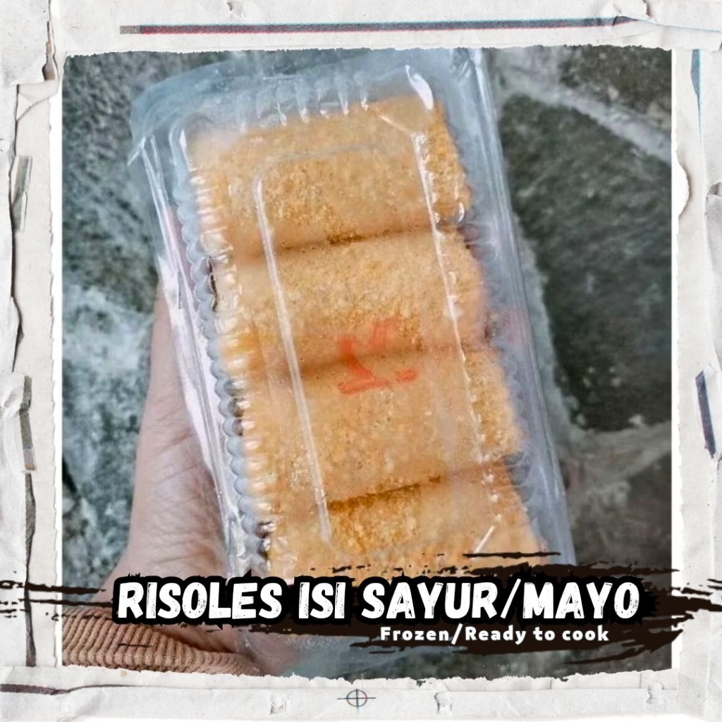 

Risoles Rogout Sayur Ayam/MAYO Frozen Enak Halal 225 Gr Isi 4 Pcs Siap Masak Goreng Tanpa Bahan Pengawet