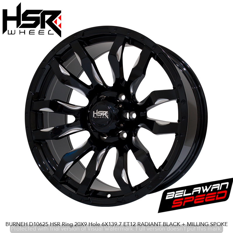 VELG MOBIL HSR BURNEH RING 20 UNTUK MOBIL FORTUNER HILUX PAJERO SPORT PELEK DENGAN DESIGN BOLD