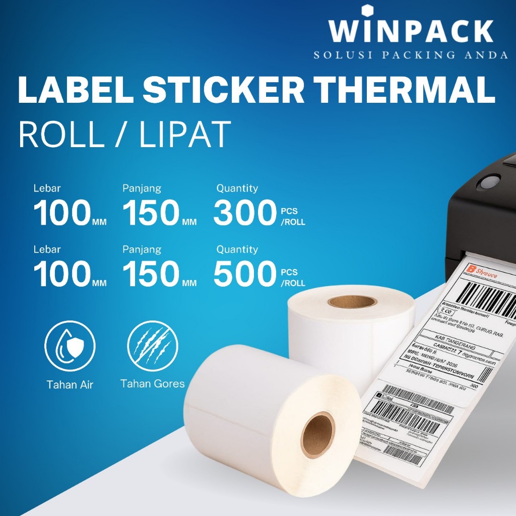 

Label Sticker Thermal 100x150mm A6 300 - 500 pcs Sticker Resi Olshop