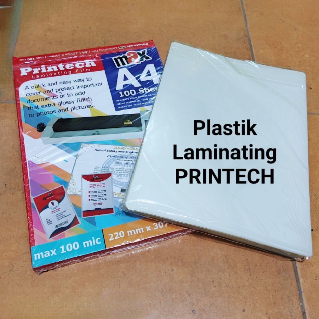 

50 Pcs Plastik Laminating A4/F4 100 Micron PRINTECH