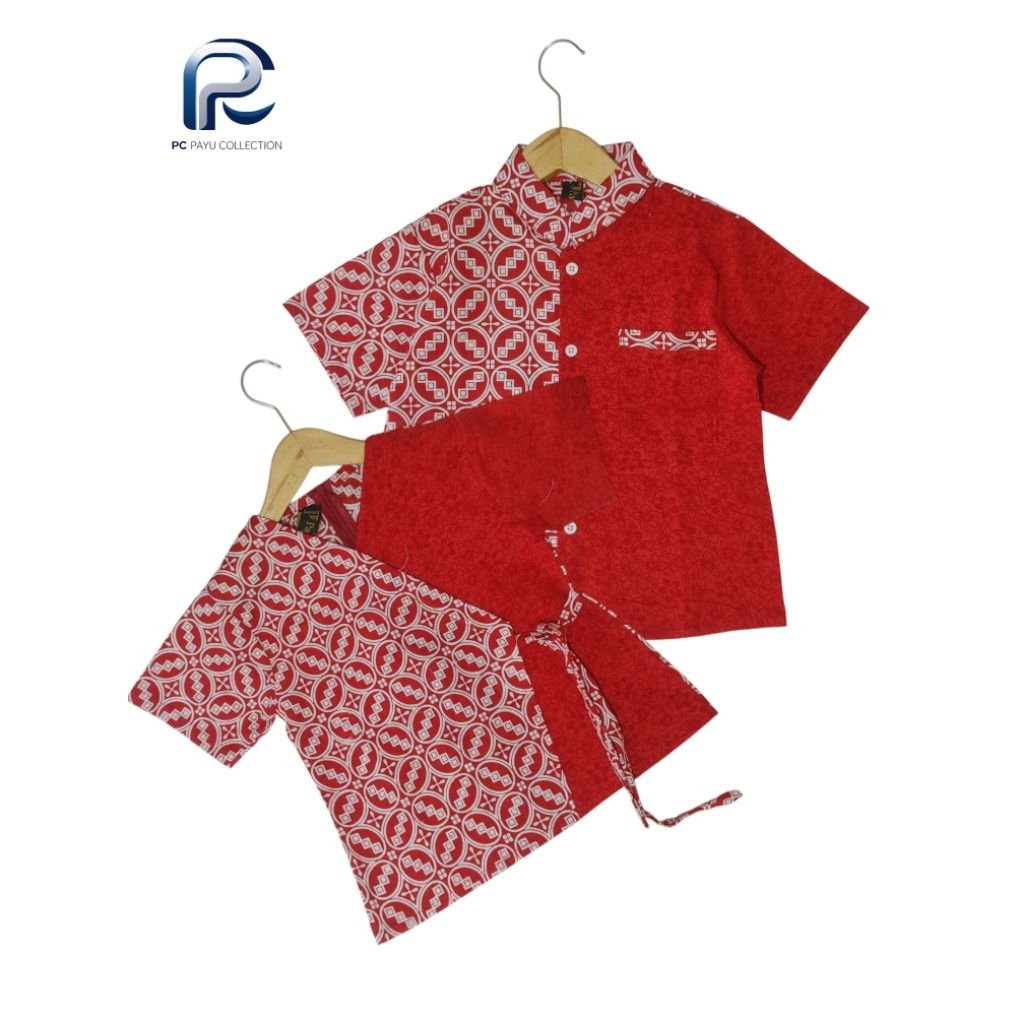 atasan batik anak couple agustusan merah putih.baju anak couple merah putih agustusan.atasan kemeja 