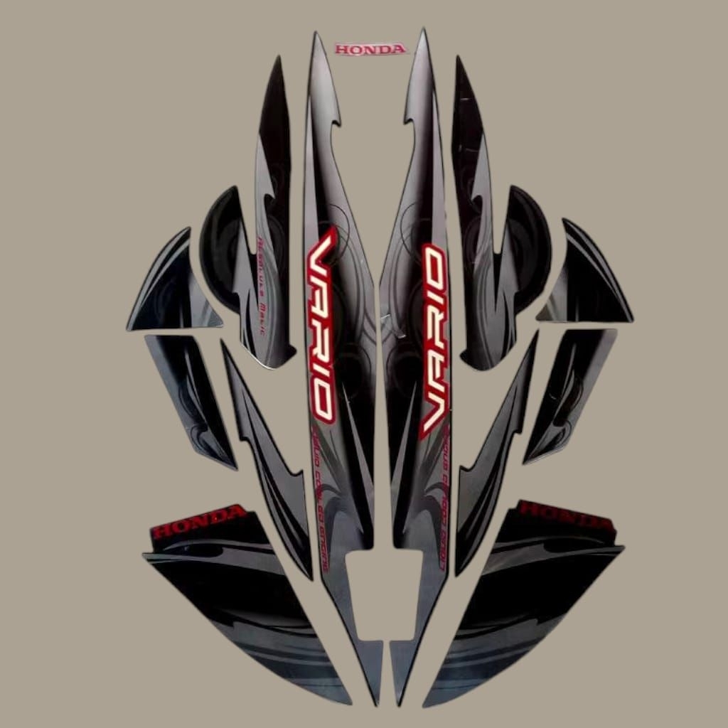 Stiker Striping Motor Vario 110 Karbu 2010 Hitam