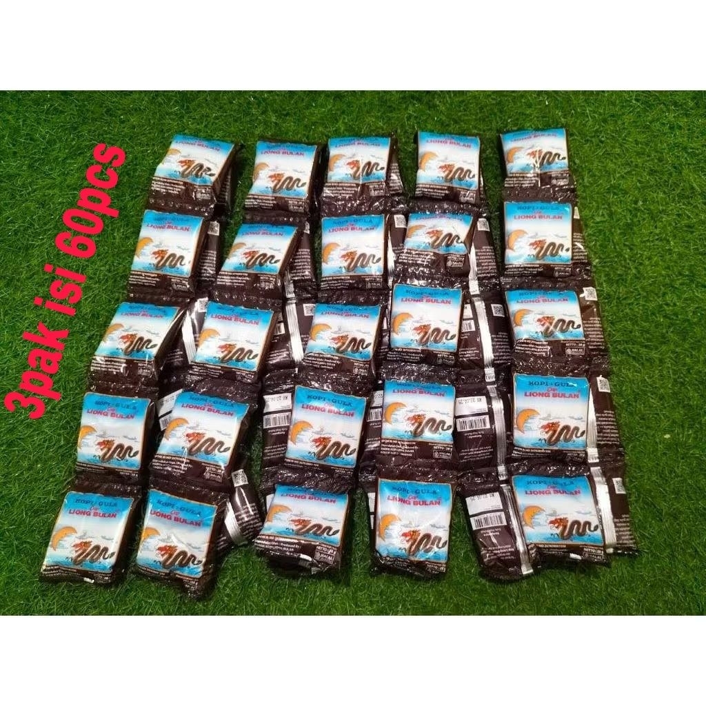 

Termurah 3Pak Kopi Cap LiongBulan Plus Gula 28gr ( isi 60pcs sanchet )