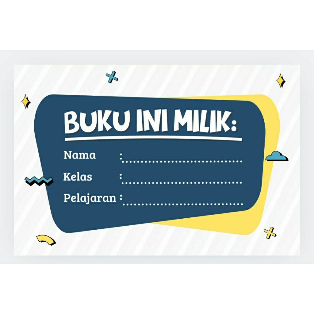 

STICKER NAMA BUKU | LABEL NAMA BUKU