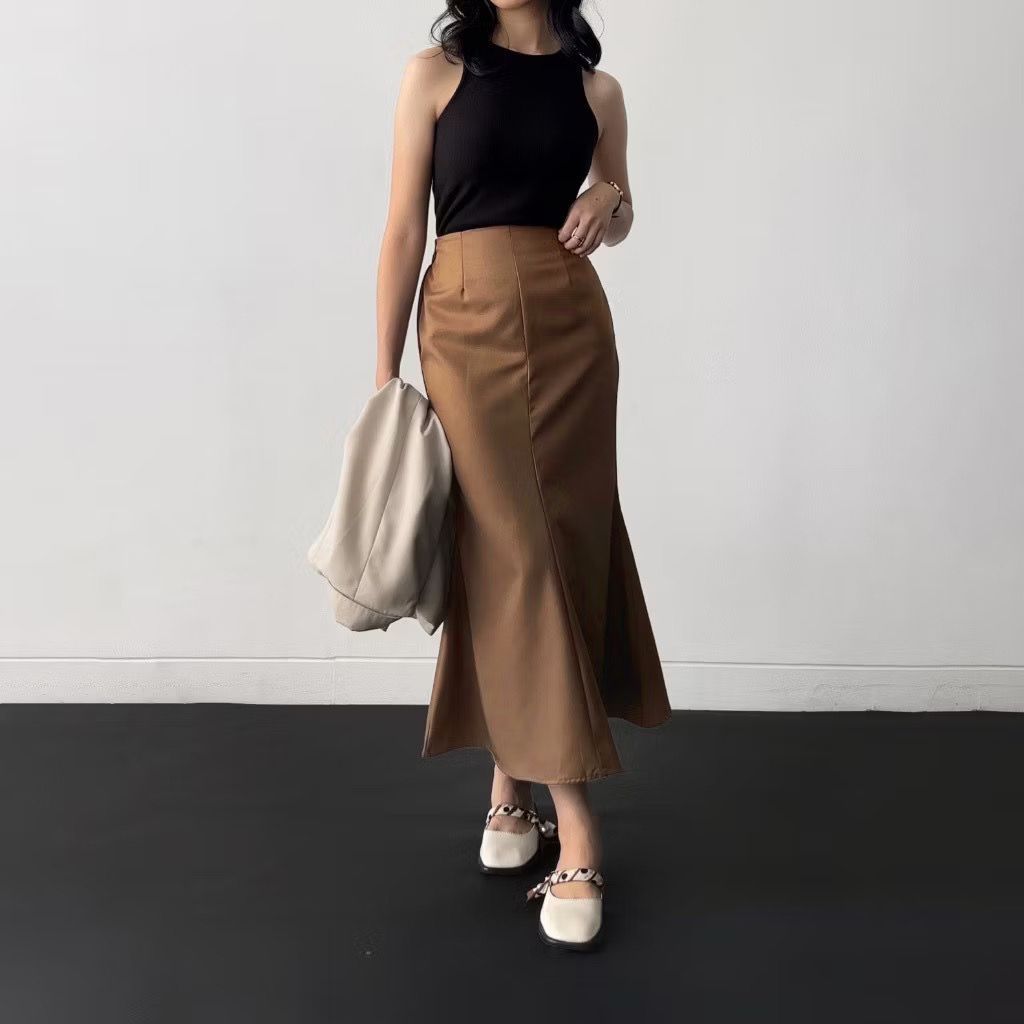 Rok Wanita Mermaid Skirt - Rok Duyung Scuba - Lunar Mermaid Maxi Skirt Rok Panjang Wanita - Rok Panj