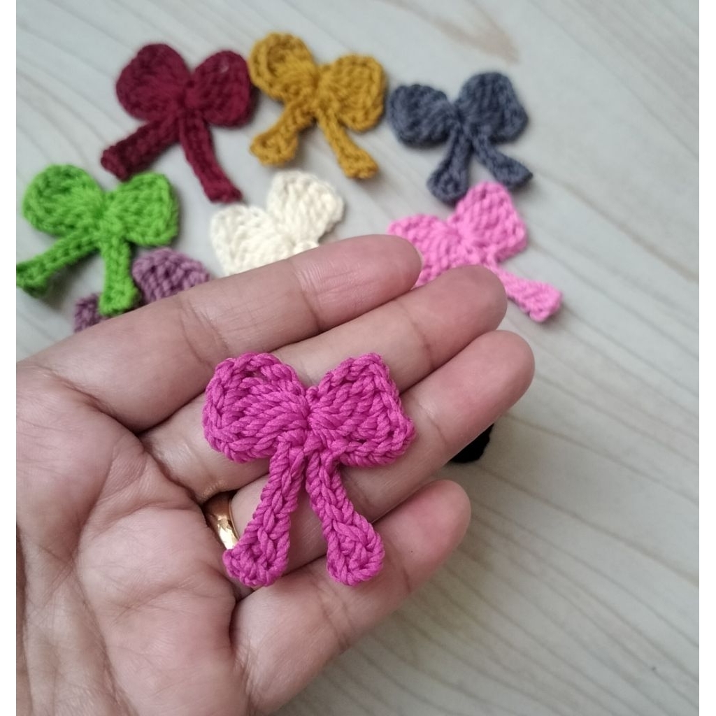 Aplikasi Pita Tempelan Baju /Aplikasi Baju Pita /hijab Accesories Tempel / Accesories Jepit / Aplika