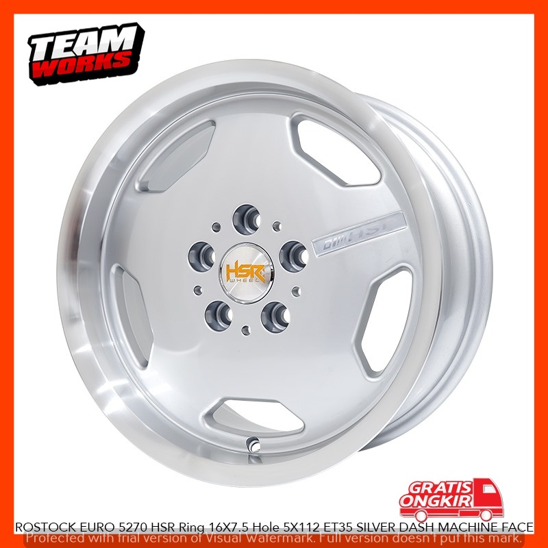 VELG MOBIL MODEL CELONG RING 16 HSR ROSTOCK EURO SILVER CHROME LEBAR 7,5 MERCY APV GLORY R16 ET35