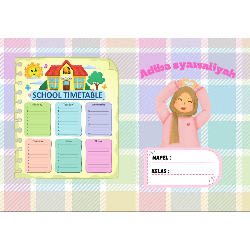 

kertas sampul buku tulis lucu custem