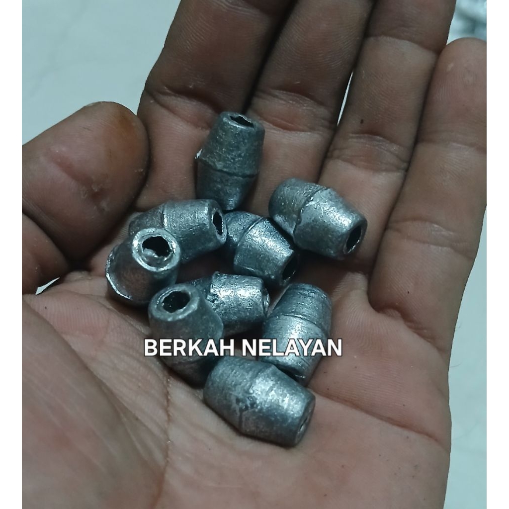 Timah pancing 1kg isi 80butir/Timah  jaring/Timah kualitas bagus