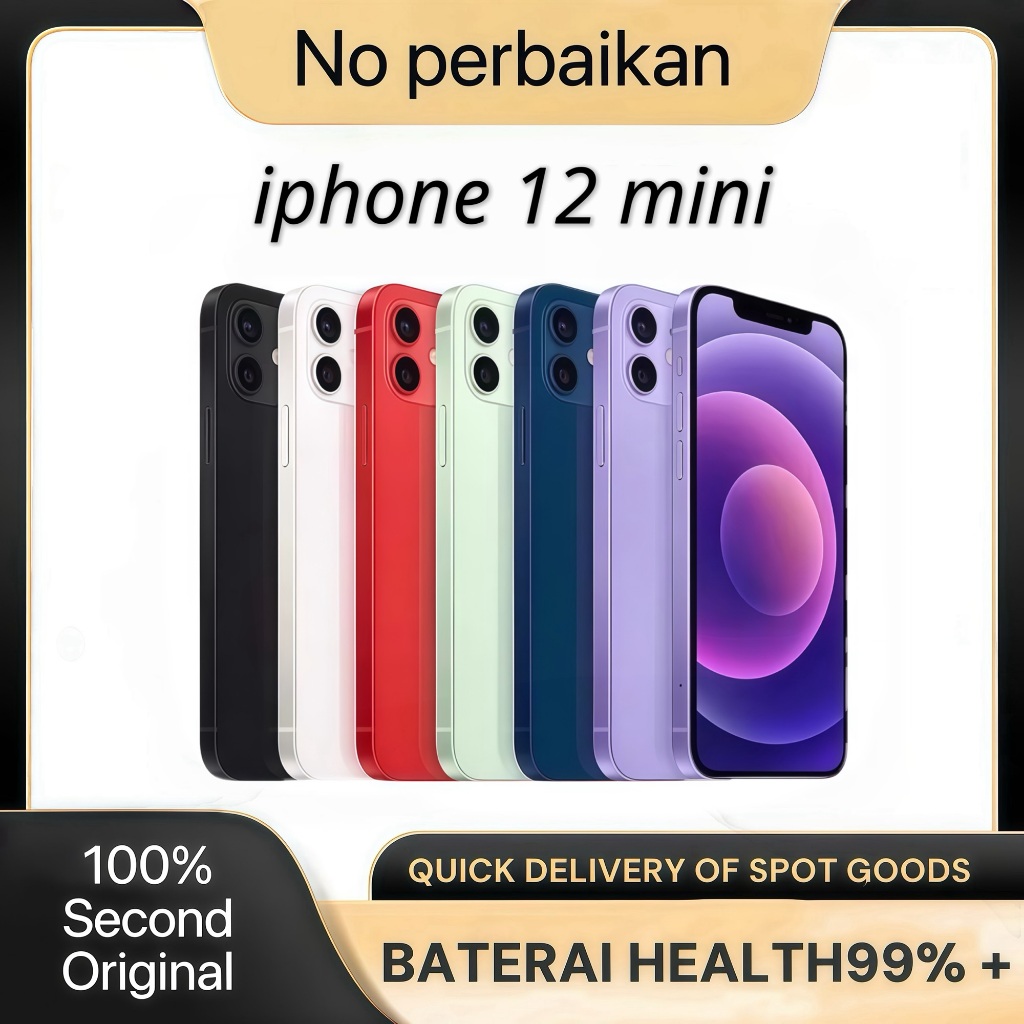 iP12 / iPhone 12mini Second BEKAS ORIGINAL100%MULUS NORMAL FULLSET Kondisi Perfect 256GB 128GB 64GB