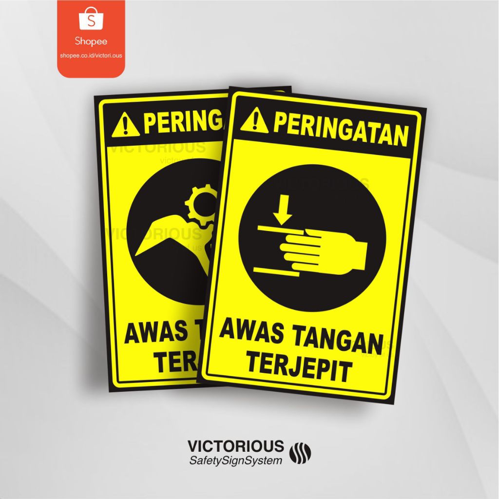 

Sticker Safety K3 Bahaya Mekanis Rambu Peringatan Awas Tangan Terjepit