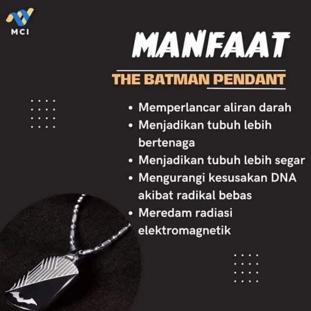 Kalung BATMAN Mci original segel 100% (PROMO)