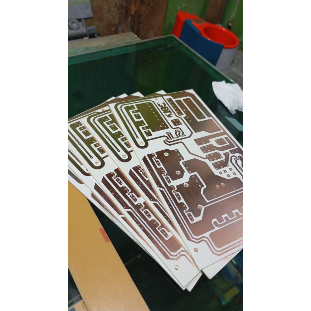 cetak PCB FIBER PUTIH polos single layer.