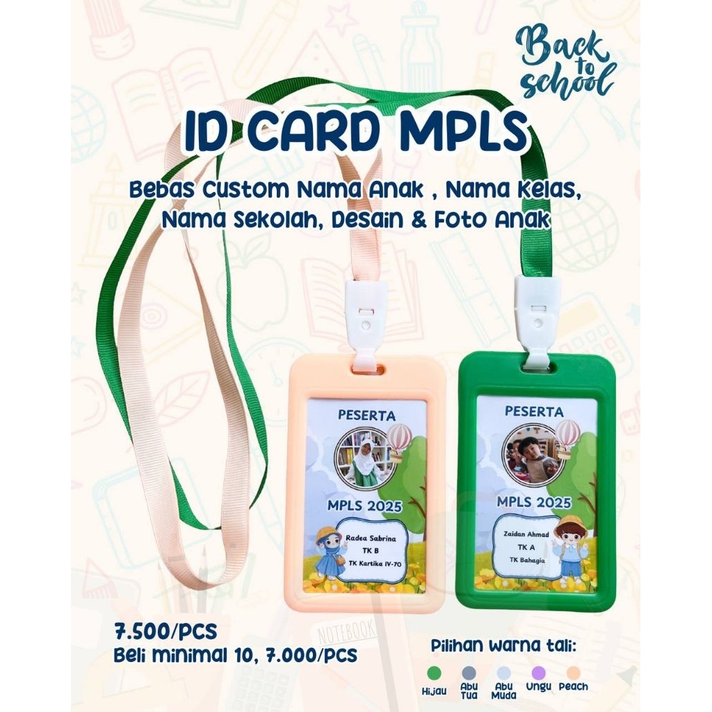

ID CARD MPLS SEKOLAH / LANYARD MPLS SEKOLAH